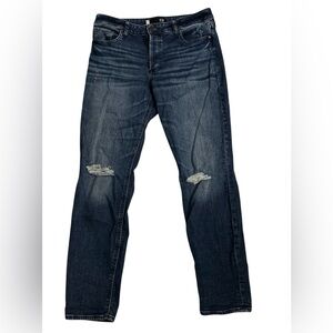 Dark Blue Distressed Jeans